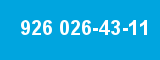 926 026-43-11